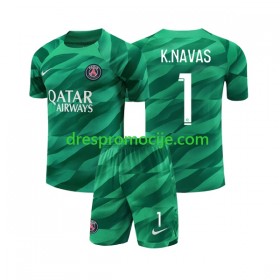 Paris Saint-Germain K.NAVAS 1 Dres Golmanski Dječji Domaći 2023/2024 Kratkih Rukava